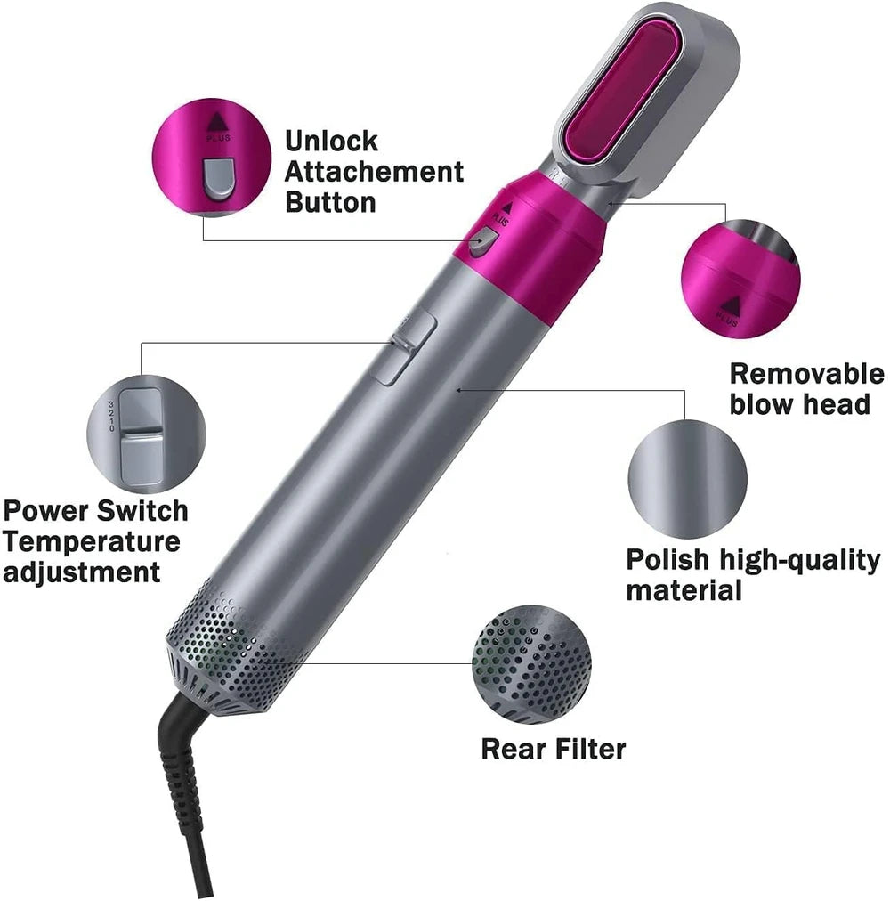 5-in-1 Hot Air Styler & Hair Dryer Brush Set