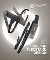 Built-in FlexStand design on a flat braided cable
