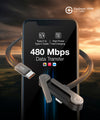 480 Mbps Type-C to Type-C data transfer