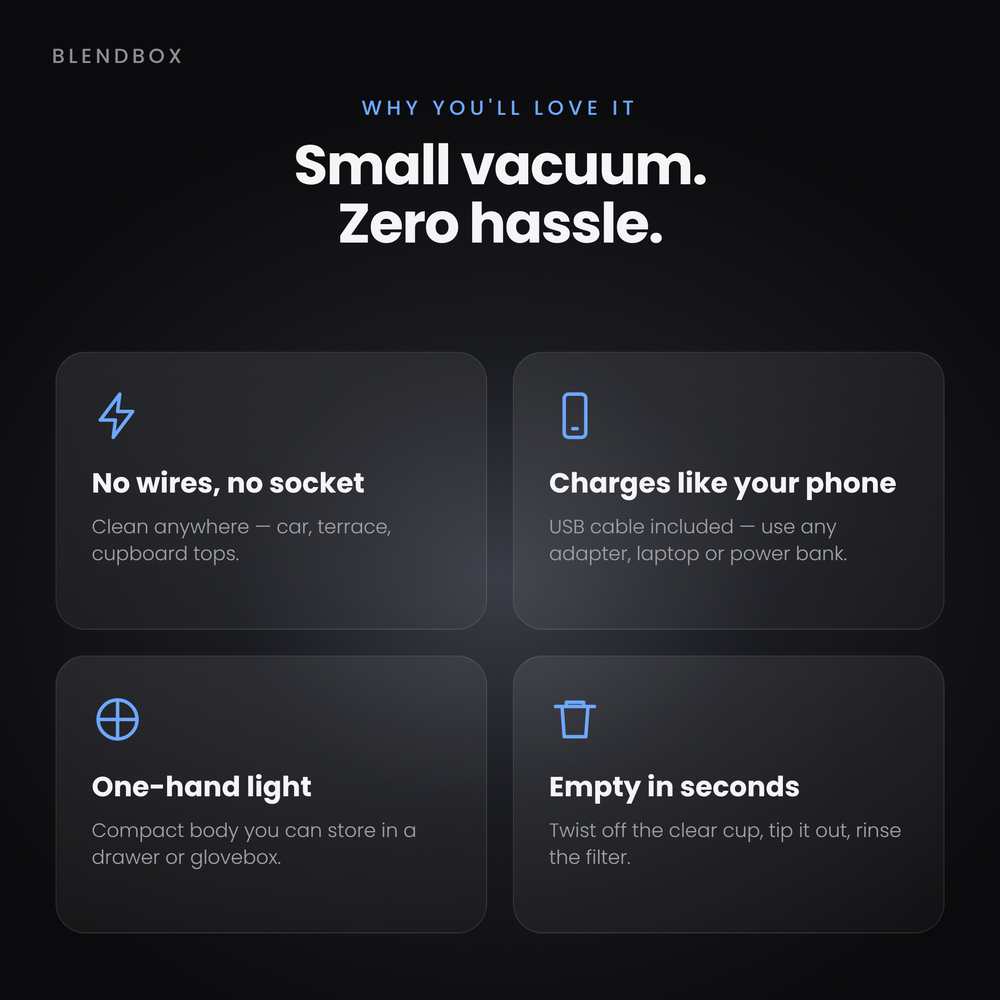 Cordless Mini Vacuum Cleaner